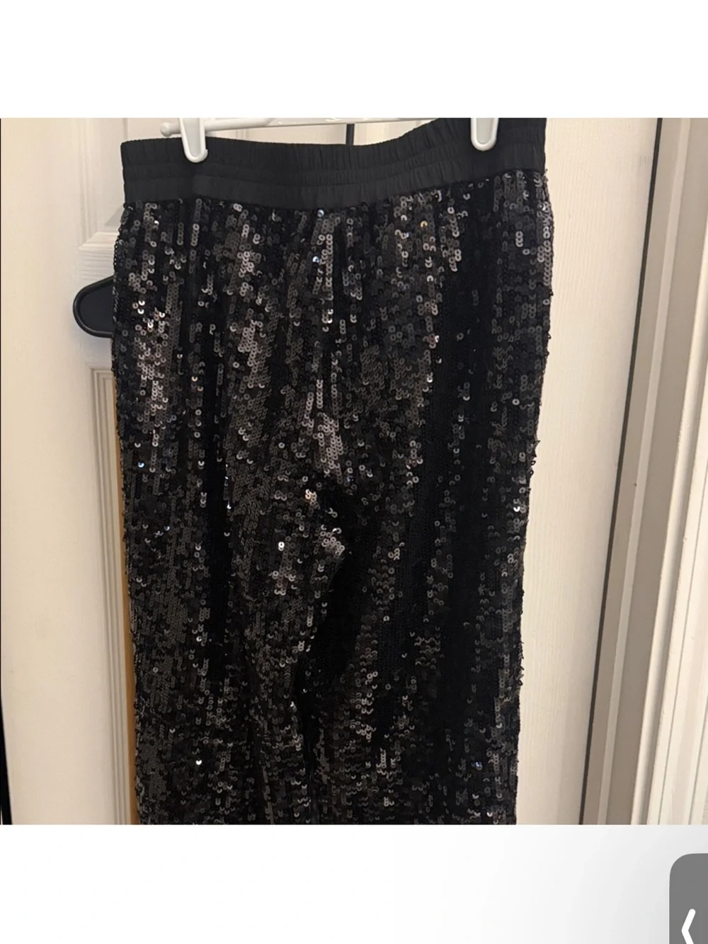 J. Crew collection Sequin Tapered Ankle Pants - Black